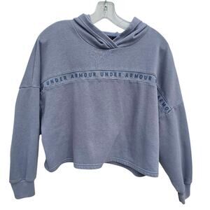 Under Armour Women's Lilac Cropped Fleece Hoodie Size M